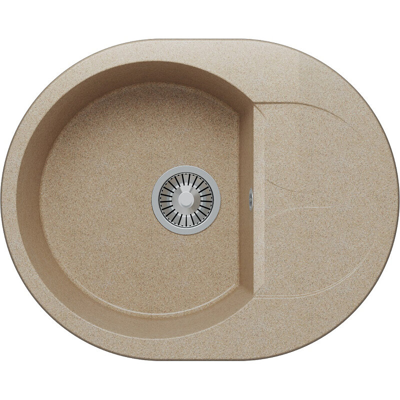 Изображение товара Кухонная мойка Polygran Atol-620 из искусственного гранита 62 см бежевый Изображение товара Кухонная мойка Polygran Atol-620 из искусственного гранита 62 см бежевый