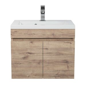 Изображение товара Подвесная тумба под раковину Uperwood Eva 50 см дуб крафт табачный в стиле модерн