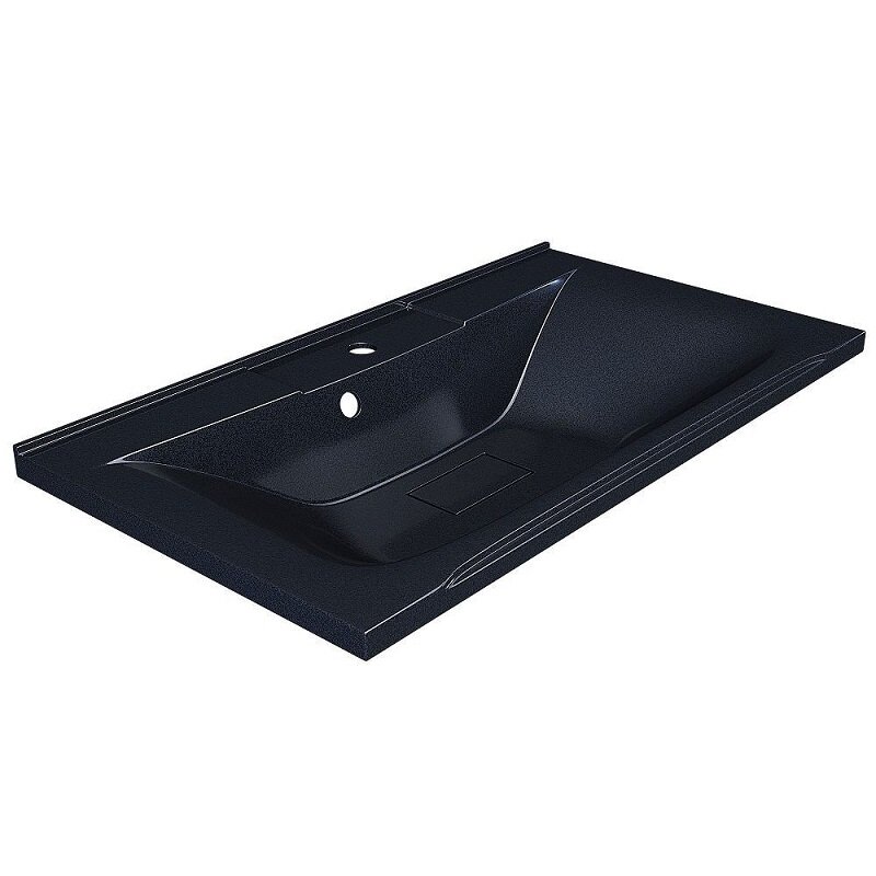 Изображение товара Раковина Uperwood Elen 291120424, 80 см, с декоративной крышкой слива, цвет черный