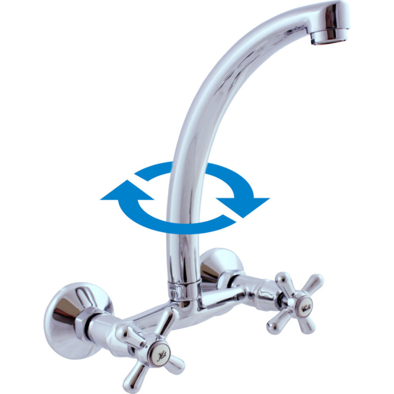 Изображение товара Смеситель для кухонной мойки Rav-Slezak Morava MK102.5/3 хром монтаж в стену