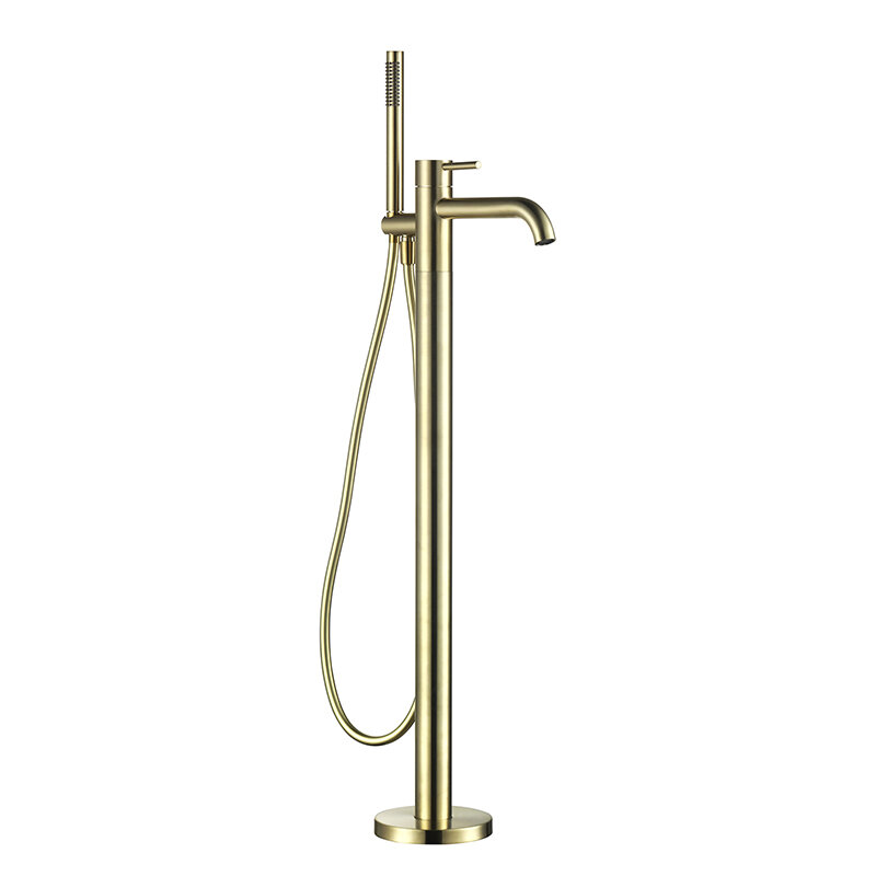 Изображение товара Напольный смеситель Aquame Siena AQM6218BG с золотым покрытием