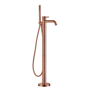 Изображение товара Напольный смеситель для ванны Aquame Siena AQM6218BC с комплектом душа и латунным корпусом