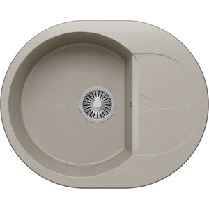 Изображение товара Кухонная мойка Polygran Atol-620 из искусственного гранита 62 см серого цвета