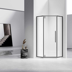 Изображение товара Душевой уголок Vincea Slim-N VSP-4SN900CLB, 90 x 90 см, стекло прозрачное, профиль черный