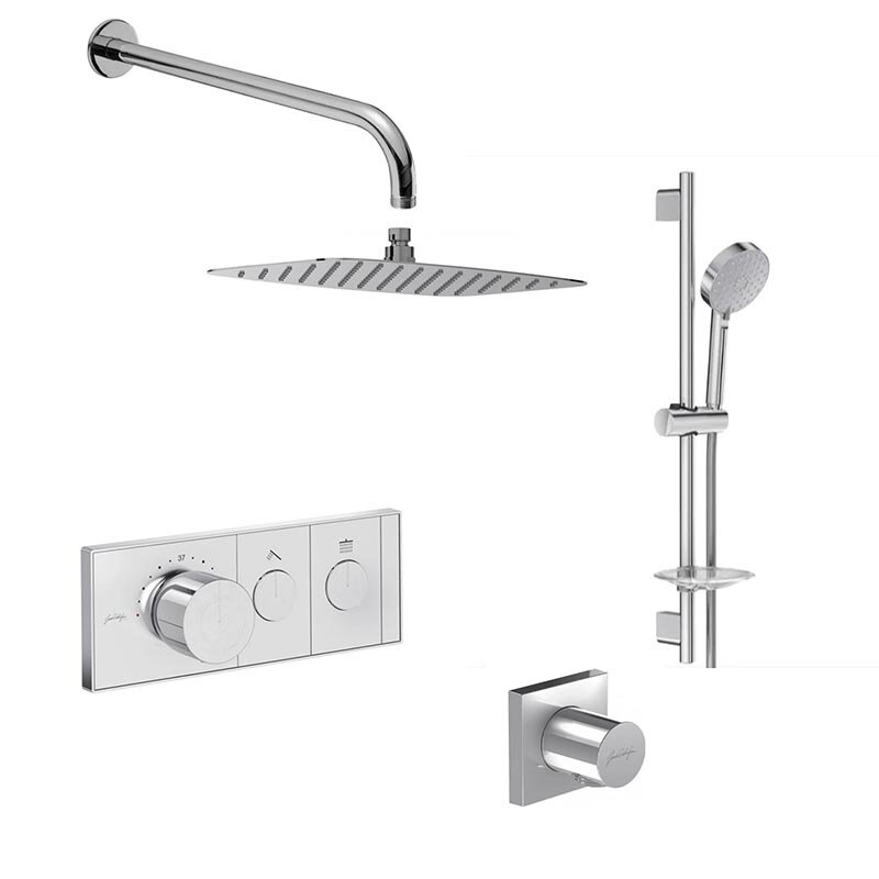 Изображение товара Душевая система Jacob Delafon с термостатом, хром, комплект для ванной