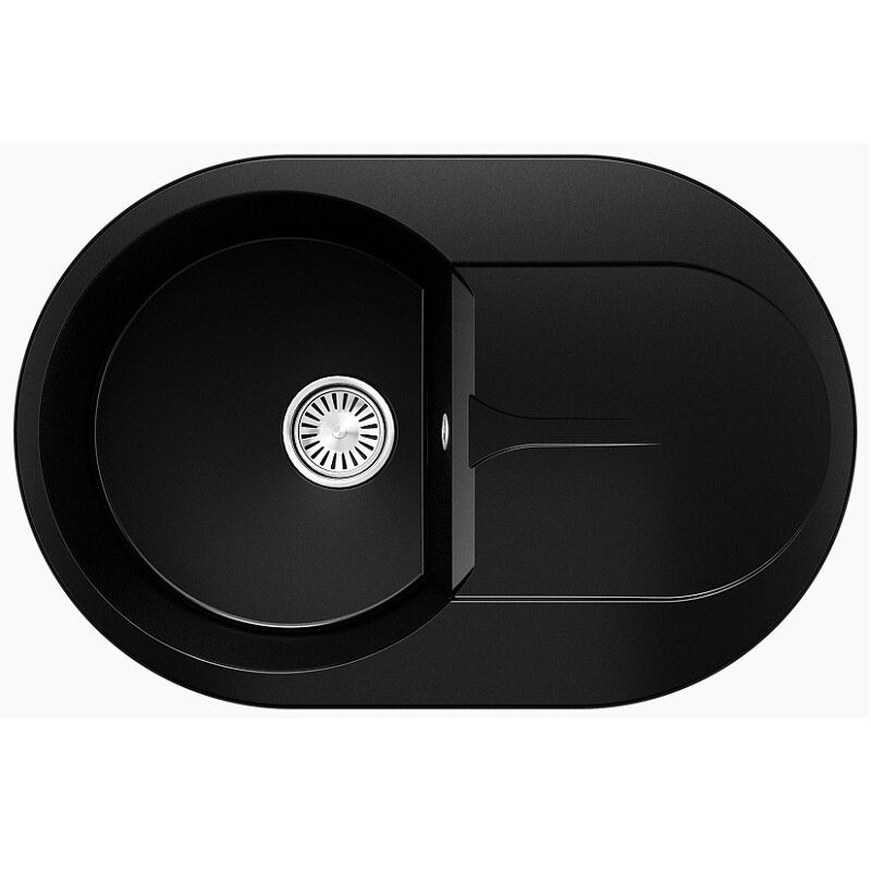 Изображение товара Кухонная мойка Polygran Atol-760 76 см искусственный камень черный