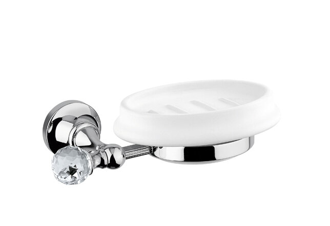 Изображение товара Мыльница Cezares Olimp SOD-01-Sw настенная хром с ручками Swarovski