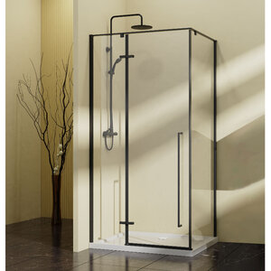 Изображение товара Душевой уголок Vincea Slim-N VSR-5SN9010CLB, 100 x 90 см, стекло прозрачное, профиль черный