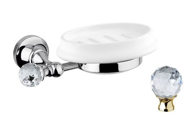 Изображение товара Мыльница Cezares Olimp SOD-03/24-Sw с ручками Swarovski золото 24 карата настенная