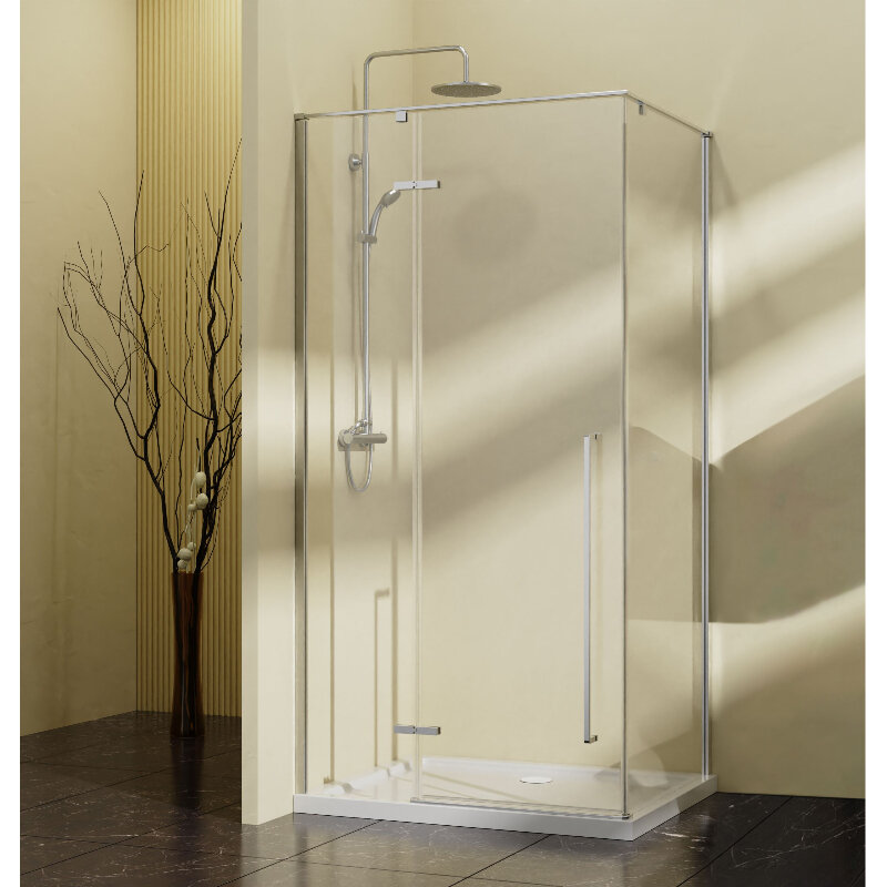 Изображение товара Душевой уголок Vincea Slim-N VSR-5SN1010CL 100x100 см стекло прозрачное хром профиль