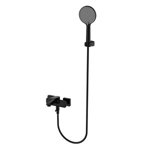 Изображение товара Смеситель для ванны и душа Aquame Imola AQM6712MB с душевым гарнитуром черный матовый
