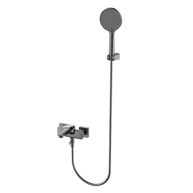 Изображение товара Смеситель для ванны и душа Aquame Imola AQM6712GM, с душевым гарнитуром, gun metall