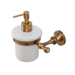 Изображение товара Дозатор для мыла Cezares Olimp SOI-02-M бронза настенный керамика металл