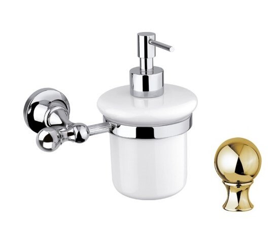 Изображение товара Дозатор для мыла Cezares Olimp SOI-03/24-M золото керамка металл Swarovski