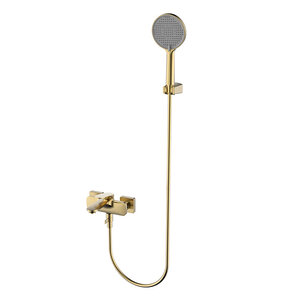 Изображение товара Смеситель для ванны и душа Aquame Imola AQM6712BG, с душевым гарнитуром, цвет золото шлифованное