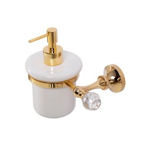 Изображение товара Дозатор для мыла Cezares Olimp SOI-03/24-Sw цвет золото, ручки Swarovski