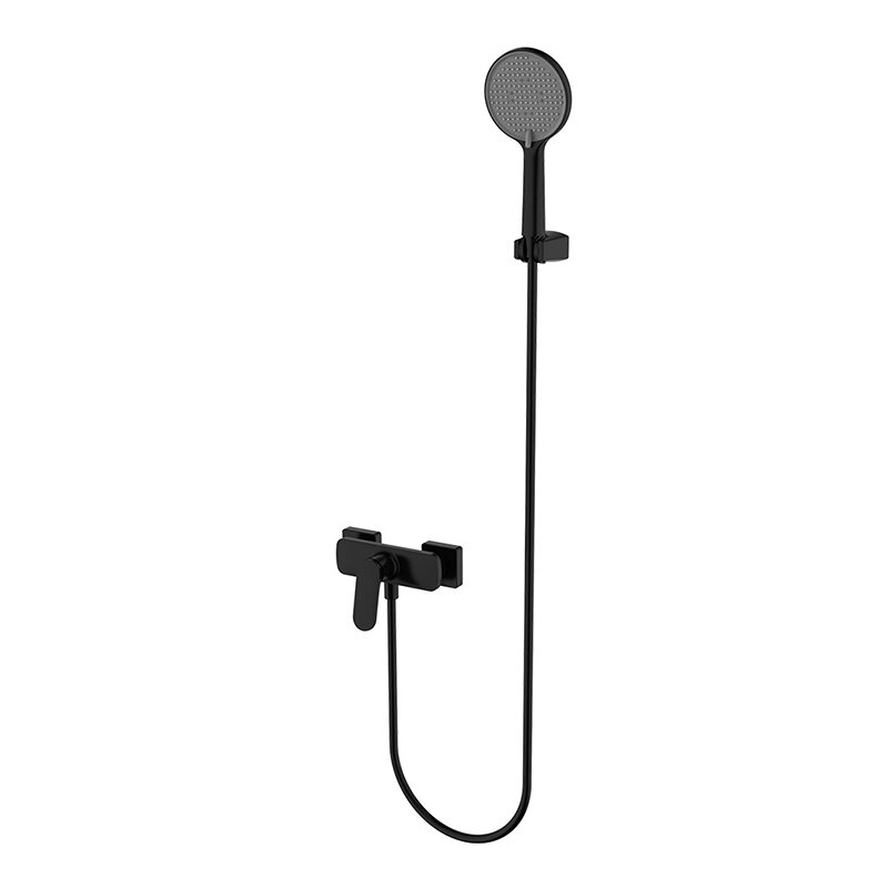 Изображение товара Смеситель для душа Aquame Imola AQM6713MB с душевым гарнитуром, черный матовый, Италия