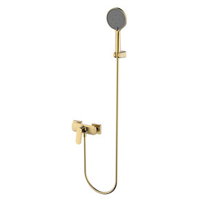Изображение товара Смеситель для душа Aquame Imola AQM6713BG, с душевым гарнитуром, цвет золото шлифованное