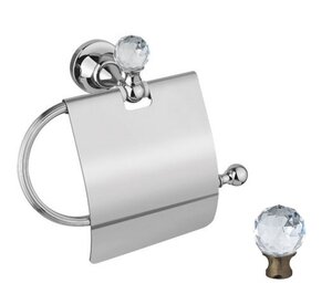 Изображение товара Бумагодержатель  Cezares Olimp TRH-02-Sw цвет бронза, ручки Swarovski