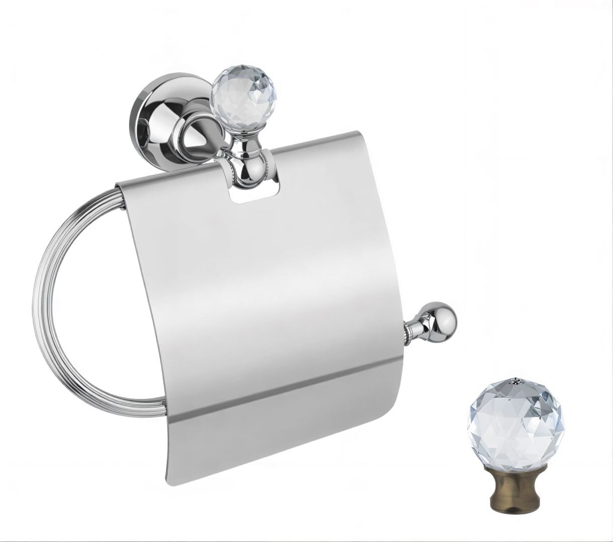 Изображение товара Бумагодержатель Cezares Olimp TRH-02-Sw цвет бронза, ручки Swarovski Изображение товара Бумагодержатель Cezares Olimp TRH-02-Sw цвет бронза, ручки Swarovski
