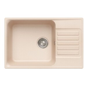 Изображение товара Мойка кухонная Polygran QuartzBond BOND-740 856554, 74 см, искусственный камень, саванна