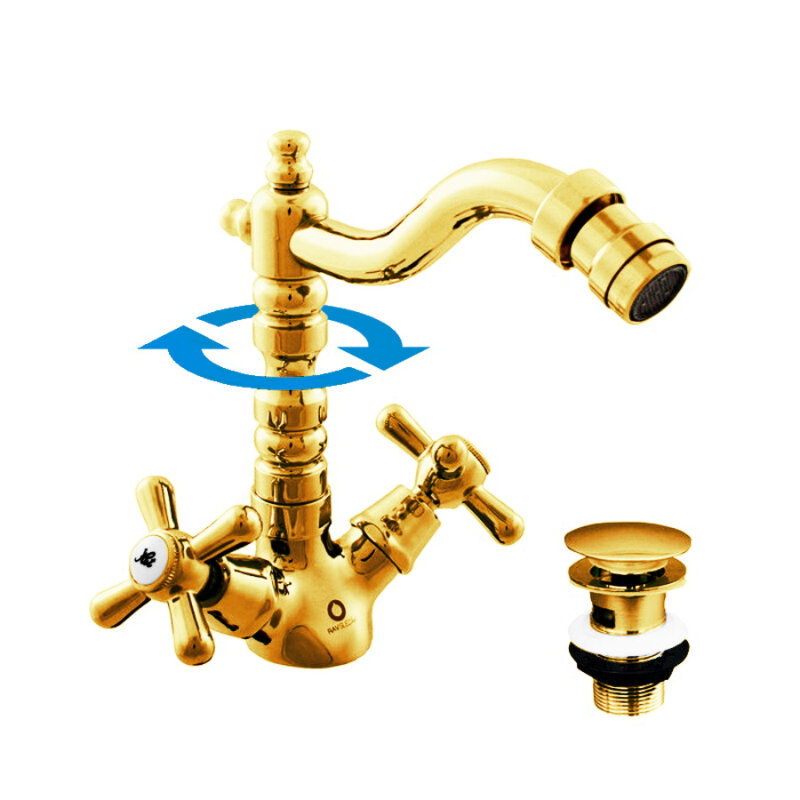 Изображение товара Смеситель для биде Rav-Slezak Morava Retro MK121.5/9Z с донным клапаном и поворотным изливом