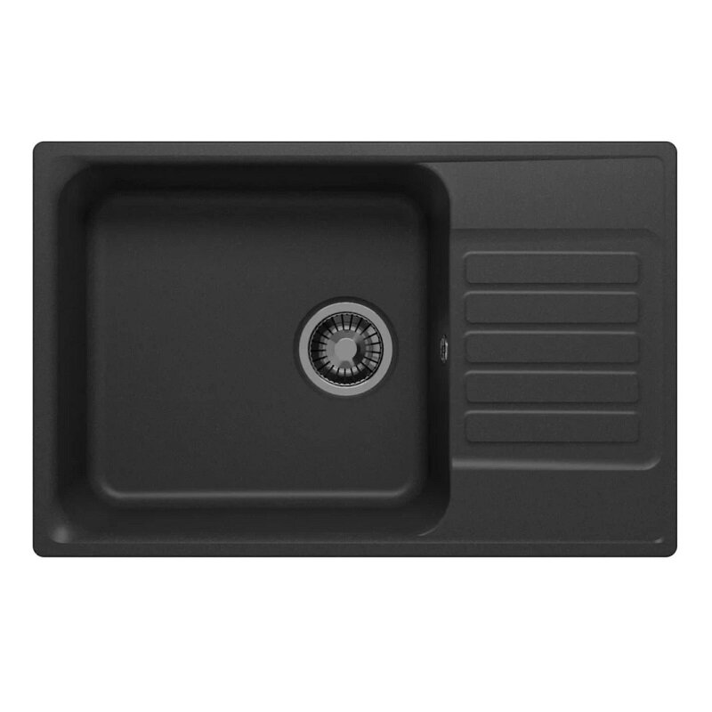 Изображение товара Кухонная мойка Polygran QuartzBond BOND-740, 74 см, искусственный кварц, уголь