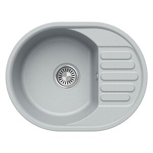 Изображение товара Мойка кухонная Polygran QuartzBond BOND-610 856509, 61 см, искусственный камень, платина