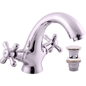 Изображение товара Смеситель для раковины Rav-Slezak Morava Retro MK129.5 хром, донный клапан, Германия