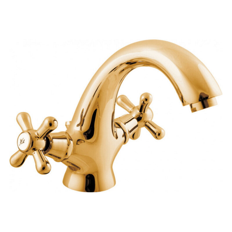 Изображение товара Смеситель для раковины Rav-Slezak Morava Retro MK129.5KZ, с донным клапаном, золото