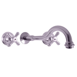 Изображение товара Смеситель для раковины Rav-Slezak Morava Retro MK131 хром стеновой с двумя вентилями