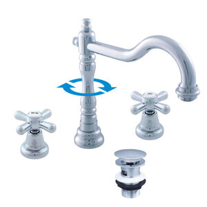 Изображение товара Смеситель для раковины Rav-Slezak Morava Retro MK132.5 с донным клапаном хром