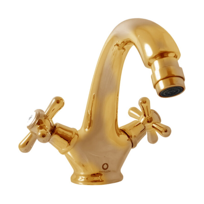 Изображение товара Смеситель для биде Rav-Slezak Morava Retro MK143.5KZ с донным клапаном, золото