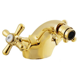 Изображение товара Смеситель для биде Rav-Slezak Morava MK145.5KZ с донным клапаном и золотым покрытием