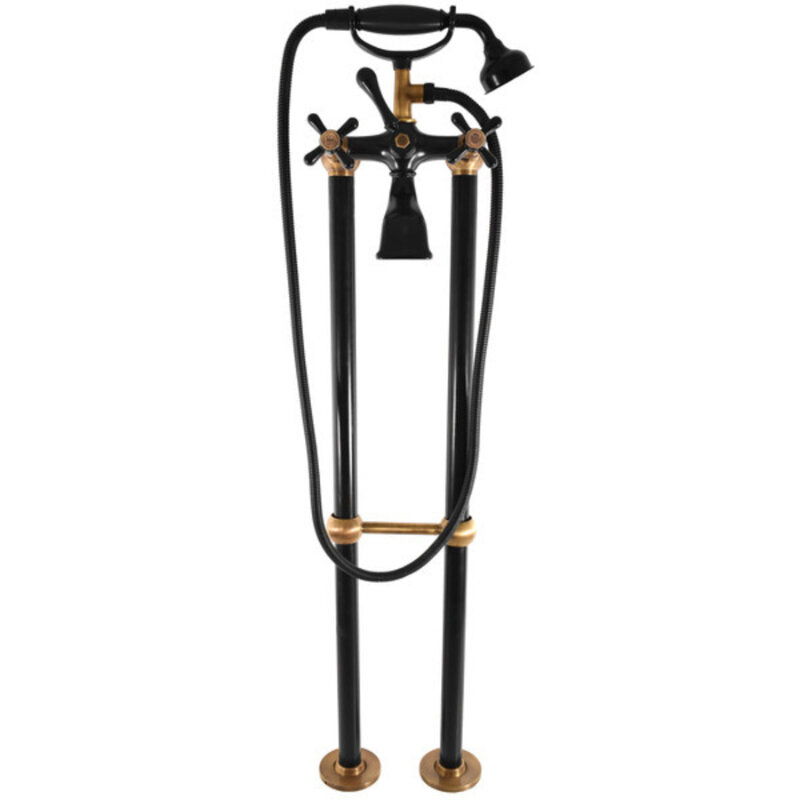 Изображение товара Смеситель для ванны Rav-Slezak Morava Retro MK150.5/2CMATSM черный матовый