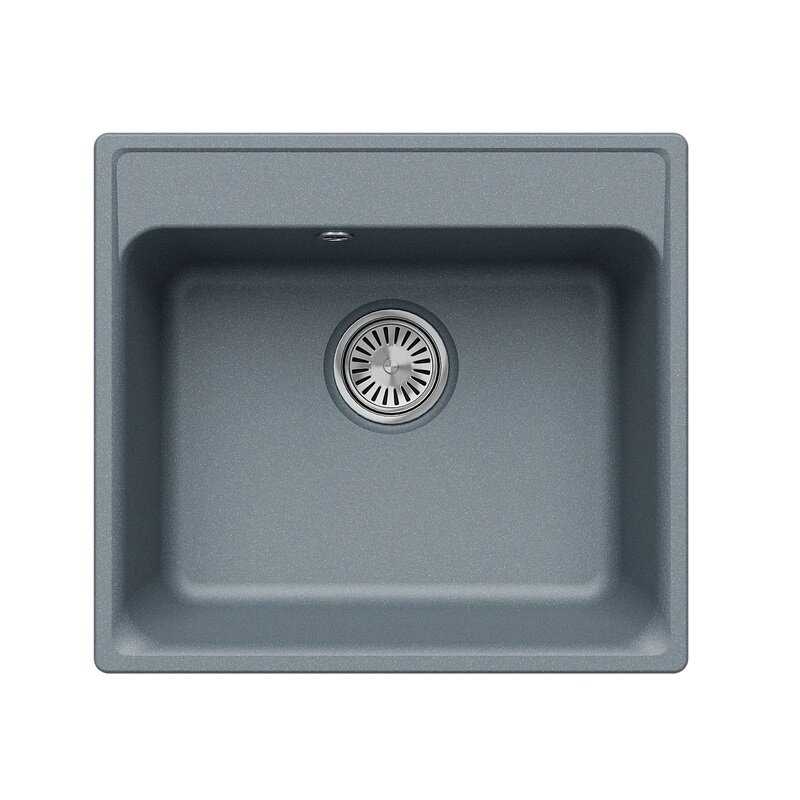 Изображение товара Мойка кухонная Polygran QuartzBond BOND-530 856455, 53 см, искусственный камень, грей