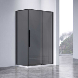 Изображение товара Душевой уголок Vincea Slim-N VSR-4SN9012CGB, 120 х 90 см, стекло тонированное, профиль черный