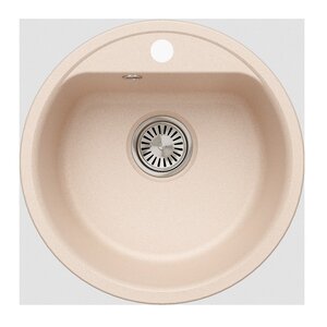 Изображение товара Круглая кухонная мойка Polygran QuartzBond BOND-480, искусственный камень, саванна, диаметр 48 см