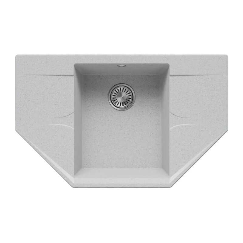 Изображение товара Кухонная мойка Polygran Riff-800 из искусственного камня 80 см светло-серая