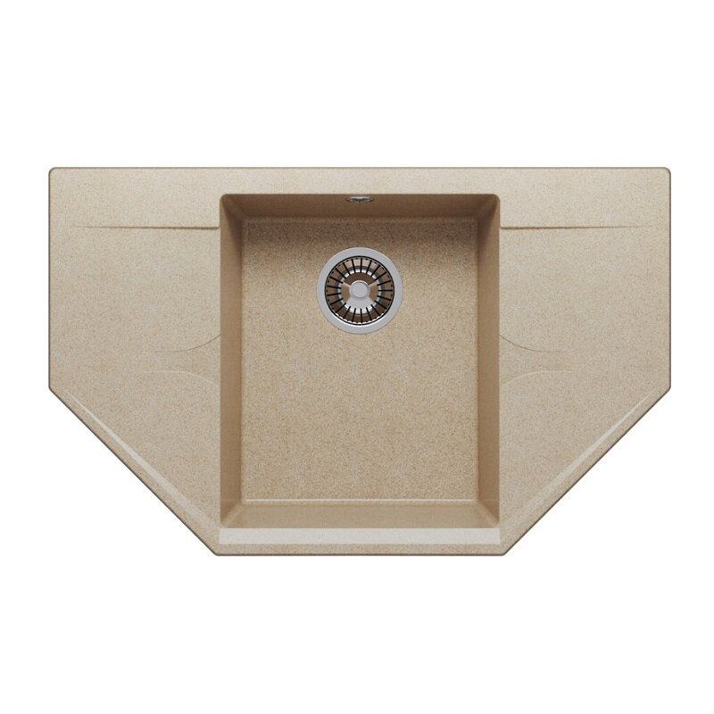 Изображение товара Кухонная мойка Polygran Riff-800 №302 679108, 80 см, искусственный камень, песочный