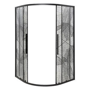 Изображение товара Душевой уголок AvaCan HB 100, HB100, 100 х 100 см, стекло прозрачное с рисунком, профиль черный, 98887