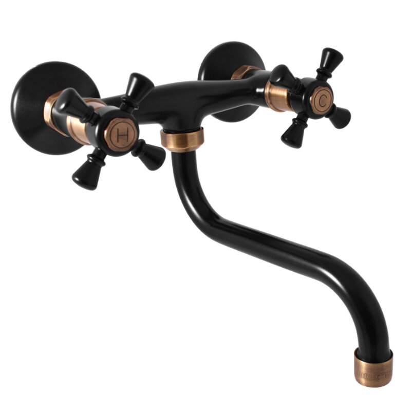 Изображение товара Смеситель для кухонной мойки Rav Slezak Morava Retro MK301.5/21CMATSM черный матовый бронза