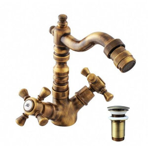 Изображение товара Смеситель для биде Rav-Slezak Morava Retro MK321.5/9SM с донным клапаном бронза Германия