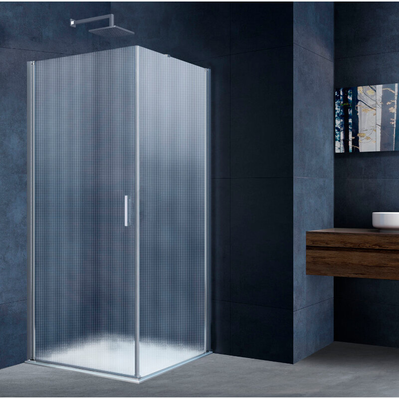 Изображение товара Душевой уголок Vincea Alpha VSR-3ALP9095MT 95x90 см стекло текстурное хром профиль
