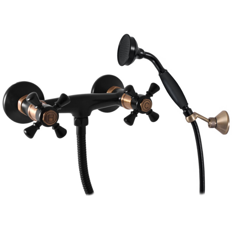 Изображение товара Смеситель для душа Rav-Slezak Morava Retro MK380.5/2CMATSM черный матовый бронза