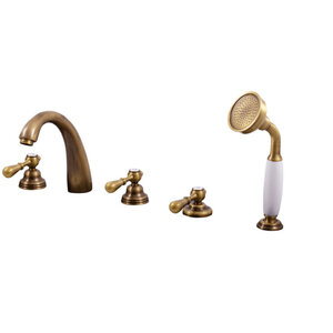 Изображение товара Смеситель для ванны Rav-Slezak Morava Retro бронза, двухвентильный, 13.6 см
