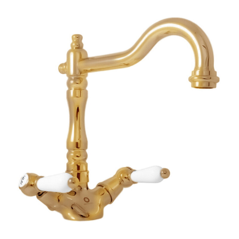 Изображение товара Смеситель для раковины Rav-Slezak Morava Retro MK521.5/8Z золото