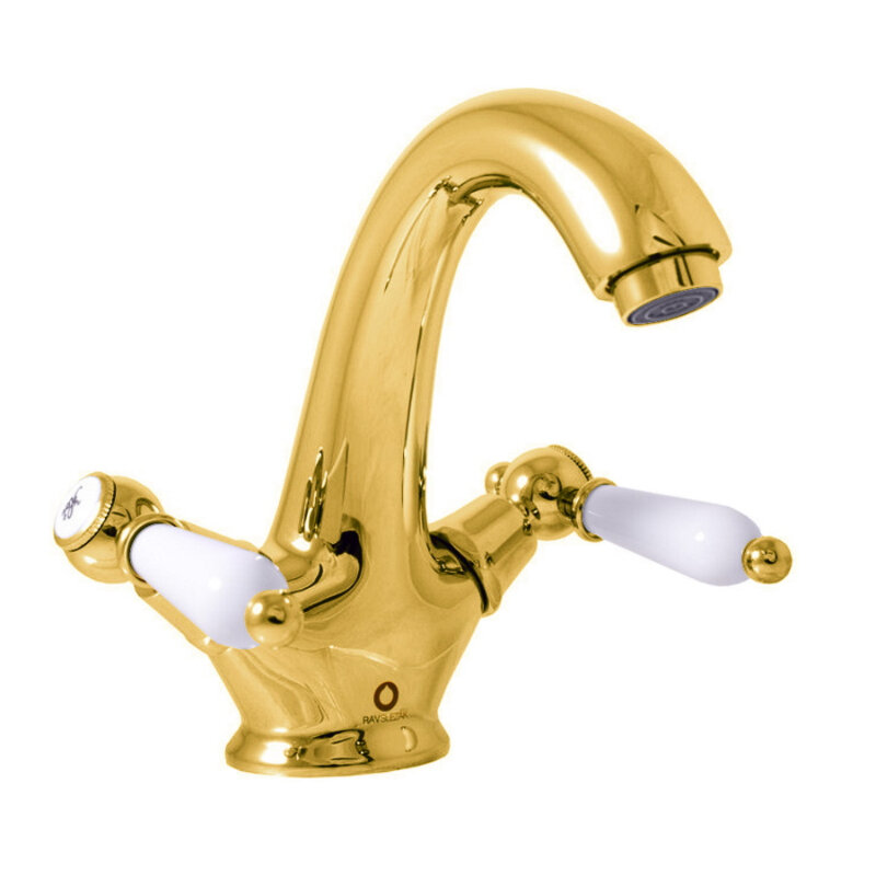 Изображение товара Смеситель для раковины Rav-Slezak Morava Retro MK528.5Z, золото