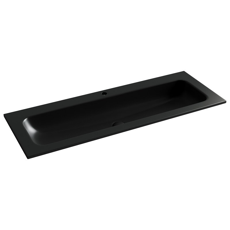 Изображение товара Раковина Ceramicanova Grace CN7017MB, 121 см, черная матовая, санфарфор, встроенная