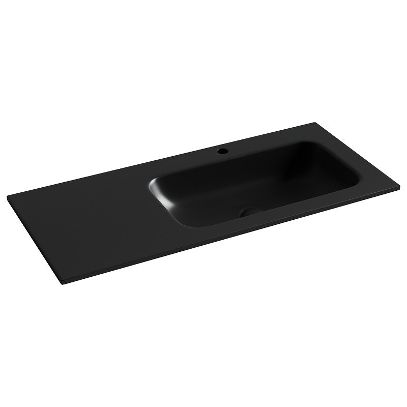 Изображение товара Раковина Ceramicanova Grace 101 см черный матовый для встраивания с одной дыркой